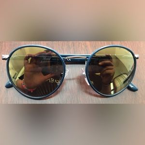 Persol Navy Blue Round Sunglasses